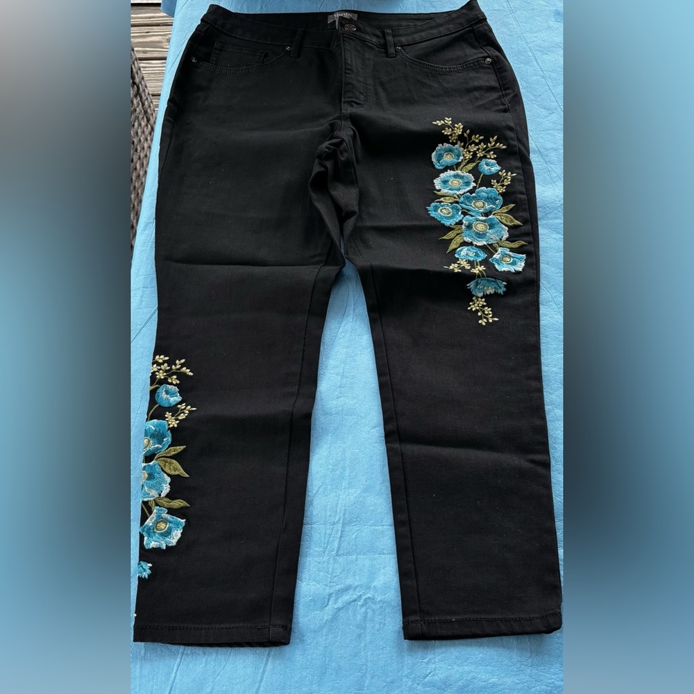 Martha Stewart Black Denim Pants 12P